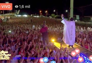 FENÔMENO: Missa do padre Fabrício atrai multidão para São Mamede; VEJA VÍDEOS