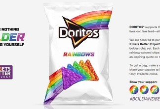 Doritos lança edição 'arco-íris' em apoio à causa LGBT