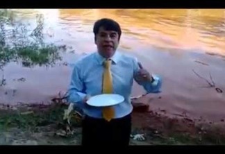 VEJA VÍDEO: Pastor apela para milagre e tenta despoluir Rio Doce