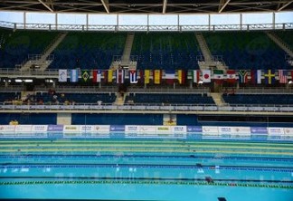 Rio de Janeiro - Estádio Aquático do Parque Olímpico, em Jacarepaguá, durante evento-teste de natação paralímpica (Fernando Frazão/Agência Brasil)