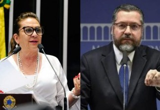 Em tom de despedida, Ernesto Araújo alfineta senadora Kátia Abreu