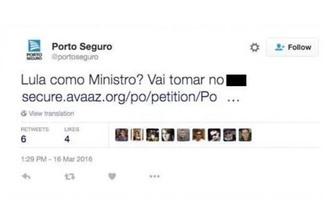 Social media erra e manda Lula tomar no c* em tweet da Porto Seguro