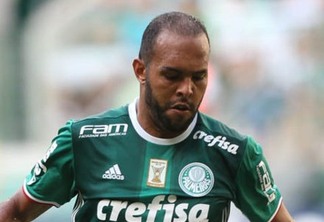 O jogador Alecsandro, da SE Palmeiras, em jogo contra a equipe do GO Audax, durante partida válida pela décima primeira rodada, do Campeonato Paulista, Série A1, na Arena Allianz Parque.