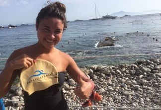 Brasileira fala da experiência de concluir travessia Capri-Nápoles