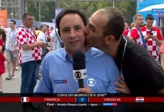 Repórter da Globo é beijado por um homem ao vivo durante cobertura da final