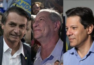 PESQUISA DATAFOLHA: Jair Bolsonaro chegou a 26%, Fernando Haddad subiu para 13% e está empatado com Ciro Gomes - VEJA REJEIÇÃO