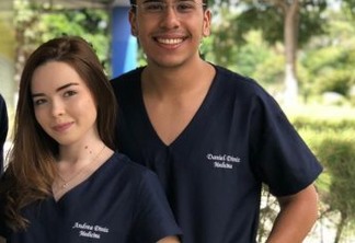 Andrea Diniz e Daniel Lucas. Estudantes de medicina da FACENE / FAMENE (Foto: Arquivo pessoal )