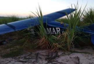 Avião usado para publicidade do Cirque Amar sofre pane e cai em Santa Rita