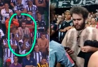 Torcedor viraliza ao improvisar camisa do Atlético com pelos - VEJA IMAGENS