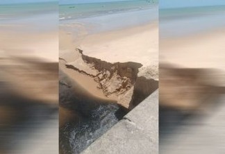 Água de esgotos clandestinos poluem a praia de Manaíra em João Pessoa