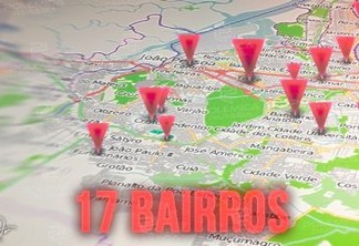 ATUALIZAÇÃO: sobe para 17 o número de bairros com casos de coronavírus em João Pessoa; confira
