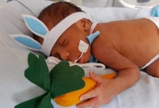 HUMANIZAÇÃO DOS PACIENTES: Bebês de UTI Neonatal são fantasiados de 'coelhinhos da Páscoa'