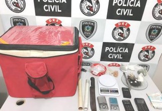 Polícia Civil prende entregador de pizzas que fazia “delivery” de drogas e recebia com cartão de crédito em Campina Grande