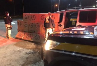 PRF na Paraíba prende três homens e apreende R$ 50 mil em cigarros de origem estrangeira contrabandeados