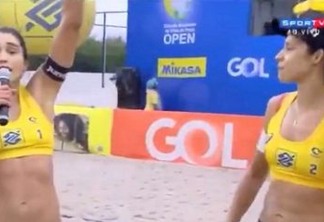 Atleta do vôlei de praia solta 'fora, Bolsonaro' ao vivo - VEJA VÍDEO