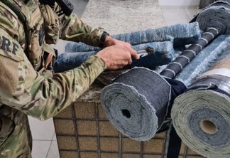 Homem é preso pela PRF na Paraíba transportando mais de 20 kg de maconha escondidas em rolos de tecido