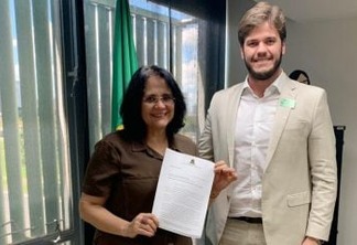 Bruno Cunha Lima tem encontro com a ministra Damares Alves em Brasília