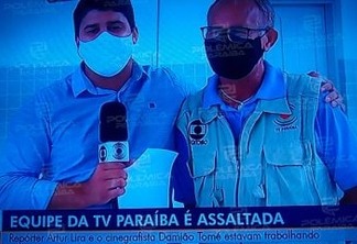 Equipe de reportagem da TV Paraíba é assaltada no Centro de Campina Grande