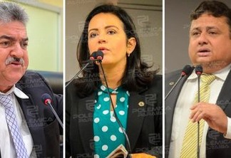 1ª SECRETARIA DA ALPB: João Gonçalves, Pollyana Dutra e Wallber Virgulino inscrevem nomes para Mesa Diretora