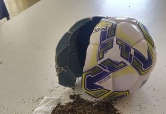 JOGO DE ENTORPECENTE?! Polícia penal apreende bola de futebol 'recheada' de drogas no Presídio de Santa Rita