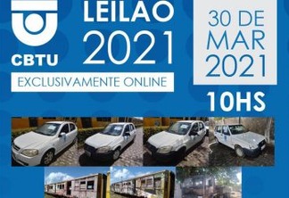 CBTU João Pessoa realizará leilão on-line de bens móveis na próxima semana, saiba como participar 