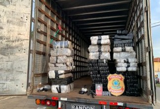 PF apreende caminhão com 200 quilos de drogas em Cachoeira dos Índios
