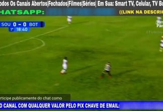CRIME! Transmissão oficial de jogo entre Botafogo e Sousa é pirateada na internet 