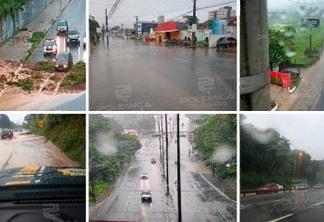 Chuvas causam transtorno para moradores e motoristas em João Pessoa - VEJA IMAGENS E VÍDEOS