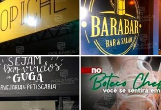 NESTE FIM DE SEMANA: Bar a bar, Guga cervejaria e Boteco da chefia são interditados por aglomeração e músico é preso no Tropical JP por agressão