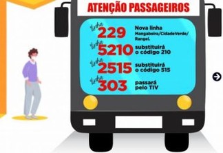 Semob-JP cria linha 229 e faz mais três alterações na operação do transporte público da Capital