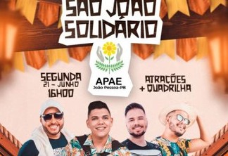 APAE-JP realiza São João virtual nesta segunda-feira