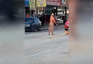 POLÊMICA: Homem é visto andando nu em bairro de João Pessoa - VEJA VÍDEO