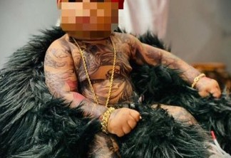 Bebê tatuado causa polêmica nas redes sociais: 'Ameaçaram chamar a polícia', diz mãe