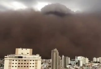 DIA VIROU NOITE: grande tempestade de areia assusta moradores de cidades de São Paulo - VEJA VÍDEOS