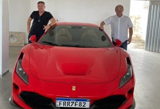 Sócio da Dommus Hall compra Ferrari F8 por milhões de dólares e é clicado em passeio por João Pessoa