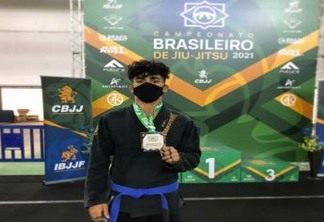 Paraibano conquista o Vice-campeonato do brasileiro de Jiu-jitsu na categoria meio pesado