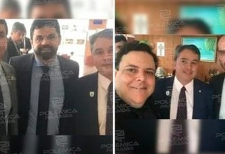 Deputado Efraim Filho é recebido por Jair Bolsonaro, Flávio e Eduardo no gabinete presidencial