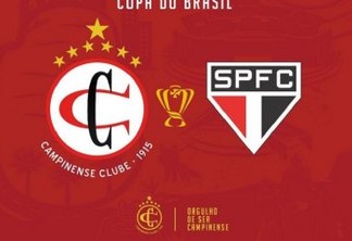 IMPERDÍVEL: A partir das 21h30, o Campinense enfrenta o São Paulo em Campina Grande