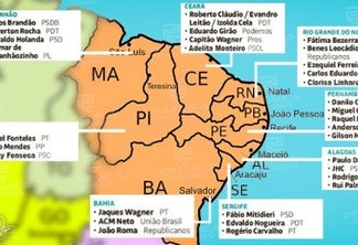 MOVIMENTAÇÃO POLÍTICA: Confira pré-candidatos ao governo estadual na região Nordeste
