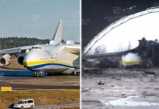 VÍDEO: Imagens de TV mostram o que restou do maior avião do mundo que foi destruído em ataque russo na Ucrânia - ASSISTA