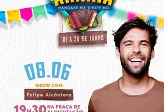 Mangabeira Shopping tem show gratuito de Felipe Alcântara nesta quarta-feira (8)