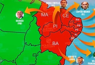 PESQUISAS PARA GOVERNADOR NO NORDESTE: Veja os últimos levantamentos realizados na região e saiba quem são os pré-candidatos que estão liderando