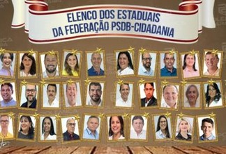 ELENCO DA FEDERAÇÃO: Com três candidatos à reeleição, PSDB-Cidadania apresentam 34 nomes na disputa pela Assembleia Legislativa; conheça os candidatos