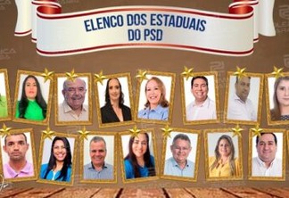 ELENCO DO PSD: Com destaques para Eva Gouveia e Felipe Leitão, PSD chega com 17 nomes na disputa pelas vagas da ALPB - SAIBA QUEM SÃO