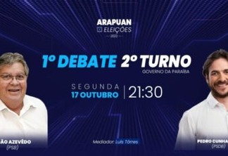 TV Arapuan realiza primeiro debate do 2° turno entre João e Pedro
