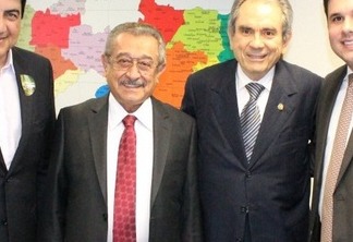 Após ser empossado no Senado, Raimundo Lira se reúne com Hugo Motta, Manoel Júnior e José Maranhão
