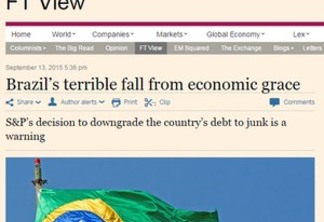 Brasil é doente em estado terminal, diz 'Financial Times'