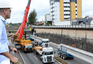 MAIS MOBILIDADE: PMJP realiza instalação das vigas do viaduto que interligará os bairros de Tambauzinho e Miramar