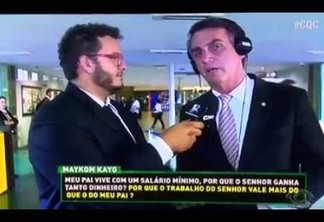VÍDEO: Bolsonaro acusa CQC de editar respostas em entrevista e exibe vídeo de câmera escondida