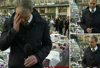 VÍDEO - Repórter da BBC se emociona em transmissão ao vivo sobre atentado em Paris